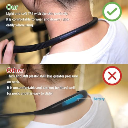 LED Neck Reading Light, 3-Color & 3-Brightness Adjustable Bendable Neck Light, USB Rechargeable Book Light for Reading in Bed, Knitting, Crochet, Camping, Working, Book Lovers Gifts (Black) - color: Black