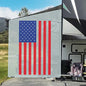 Tentproinc RV Awning Side Shade Screen 9' X 7' - (American Flag) Gray Mesh Screen Sunshade Complete Kits Camping Trailer Motorhome Awning Shadescreen UV Sun Blocker - 3 Year Warranty - color: AFG-Gray