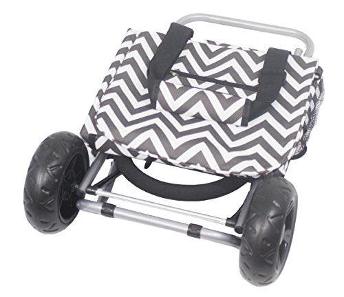 dbest products Trolley Dolly Shopping Grocery Foldable Cart Storage Mom, Blue Polka Dot - color: Black Chevron, style: Cart