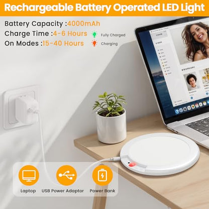 SunRider 2-Pack Rechargeable Motion Sensor LED Ceiling Light with Remote, Wireless Battery Operated 3CCT Dimmable Closet Lights for Shower Pantry - size: 2 Count (Pack of 1)