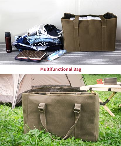 Large Military Duffle Bag Tactical Camping Storage Bag Utility Tote Bag Camping Kitchen Organizer with Deployment Cargo Bag Travel Sports Equipment(Khaki,Small 23.62”x11.81”x15.75”) - size: Small 23.62”x11.81”x15.75”