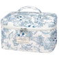 Gosect Large Makeup Bag, Cute Cosmetic Bag for Women Girls, Floral Coquette Aesthetic Toiletry Bag, Travel Make Up Organizer Bag (Navy Blue) - color: 034Navy Blue