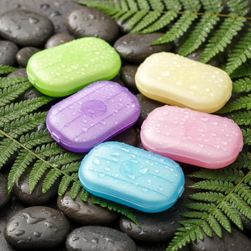 Disposable Soap Sheets Paper 5 Boxes Hand Cleaner Fragrance Mini Soap Paper for school Indoor, Outdoor, Travel, Camping Hiking，Paper Soap，Travel Soap,Foot and Hand Care
