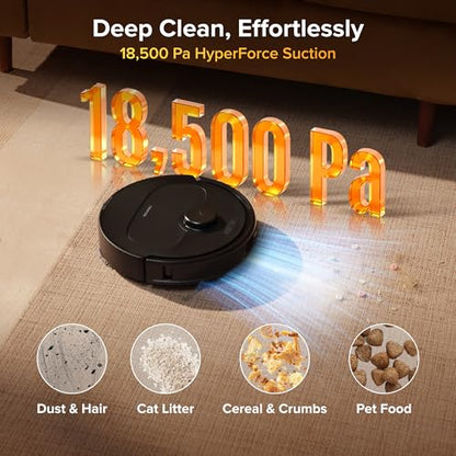 roborock Qrevo S Pro Robot Vacuum and Mop, 18,500Pa Suction, Multifunctional Dock with 167℉ Mop Self-Cleaning, Smart Obstacle Avoidance, Anti-Tangle Brush, Liftable Spinning Mop, Black - color: Black