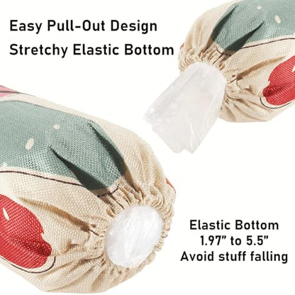 2PCS Boho Plastic Bag Holder for Kitchen Essentials, Reusable Hanging Grocery Bag Organizer, Washable Large Grocery Trash Garbage Bags Storage Dispenser Boho Kitchen Decor-06 - style: Boho 06