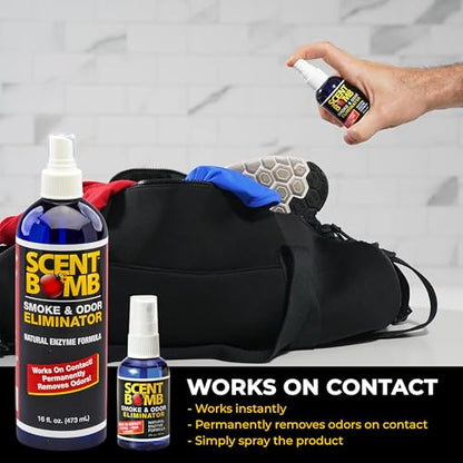 Scent Bomb Odor Eliminator Spray Enzyme Based Strong Pet Odor Eliminator for Home, Air Freshener for Room, Bathroom and Kitchen, Removes Smoke Dog Pee Cat Urine Poof Smell Deodorizer, 2 Bottle