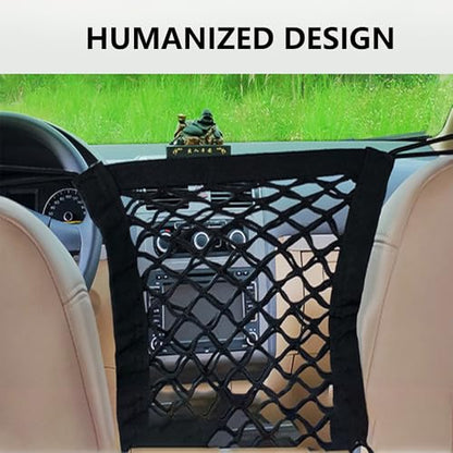 Dog Car Barrier for Nissan Frontier 1997-2025 D41,Vehicle Pet Barrier Backseat Mesh Dog Car Divider Net,Pet Car Back Seat Barrier Net,Safety Travel Accessories