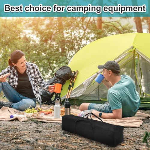 HARFINGTON 2pcs Camping Chair Replacement Bag 31.5" x 3.5" Folding Chair Carry Bags Oxford Cloth Storage Tent Bagging with Handle Strap for Travel Outdoor Camping Sports, Black - size: 31.5" x 3.5"