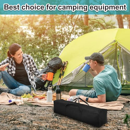 HARFINGTON 2pcs Camping Chair Replacement Bag 29.5" x 5.9" Folding Chair Carry Bag Oxford Cloth Storage Tent Bag with Handle Strap for Travel Outdoor Camping Sports, Black - size: 29.5" x 5.9"