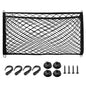 PATIKIL Truck Cargo Net, 28 x 20 Inch Polyester Adjustable Trunk Bed Net Stretchable Mesh Storage Organizer with 8 Hooks Universal for Pickup Trucks SUV Cars, Black - size: 28 x 20 Inch