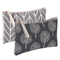 SUMAJU 2 Pcs Canvas Cosmetic Bag, Multi-Function Small Zipper Pouch Cute Makeup Pouch Travel Toiletry Bag Travel Size Toiletries Christmas Stocking Stuffers Gifts for Women,8.6 * 5.5 In | Soft canvas, 2 assorted prints, compact travel size, zipper closure