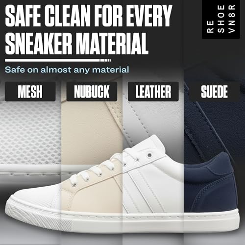 RESHOEVN8R Shoe Cleaning Solution - Sneaker Cleaner & Shoe Care for Canvas, Leather, Mesh, Suede, White, & Nubuck Shoes - style: 8 Oz