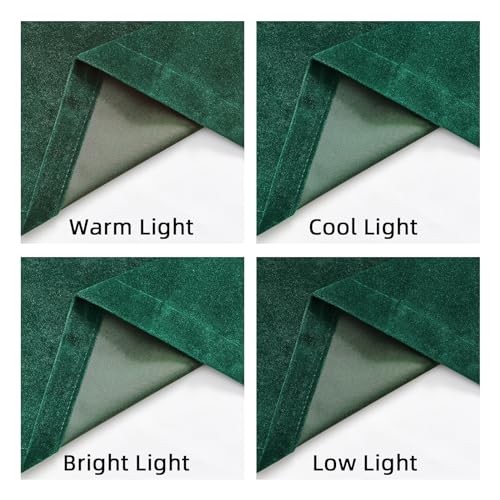 CUCRAF Dark Green Velvet 100% Blackout Curtains 96 inches Long, Thermal Insulated, Noise Reducing Rod Pocket Luxury Drapes for Bedroom Living Room(52x96 inches, 2 Panels) - color: Dark Green, size: 52"W x 96"L (Pack of 2)