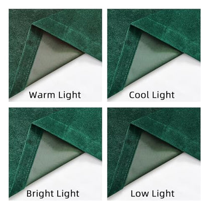 CUCRAF Dark Green Velvet 100% Blackout Curtains 96 inches Long, Thermal Insulated, Noise Reducing Rod Pocket Luxury Drapes for Bedroom Living Room(52x96 inches, 2 Panels) - color: Dark Green, size: 52"W x 96"L (Pack of 2)