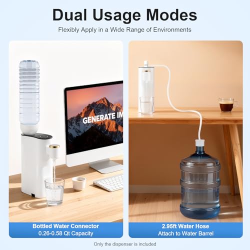 Instant Hot Water Dispenser, 1500W Electric Kettles, Countertop Instant Water Dispenser with 5 Temperatures & 2 Water Volume, Ideal for Home, Coffee Shop, Tea House