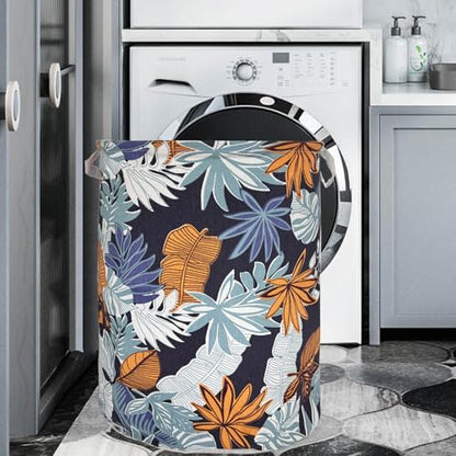 Merdes 19.7’’ Waterproof Foldable Laundry Hamper, Dirty Clothes Laundry Basket, Linen Bin Storage Organizer for Toy Collection (Plant Leaf) - color: Plant Leaf