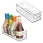 iDesign Plastic Stackable Pantry Bin, Set of 2, Clear | Storage Bin with Handles, For Cabinets or Fridge - style: Pack of 2