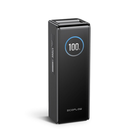 EF ECOFLOW Laptop Power Bank, 25,000mAh 170W Portable Charger with Dual 140W USB-C Ports, Smart Display, Flight-Approved for Travel, Fast Charging for iPhone 17/16 Series, MacBook, Samsung and More - color: Black