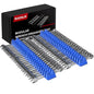 WAENLIR 48PCS Magnetic Modular Wrench Organizer Set-Tool Drawer Storage Rack with Metric&SAE Labels, Wrench Holder with Magnet, Perfect Tool Gift for Men, father, boyfriend, DIYers & Mechanics (Blue) - color: Blue