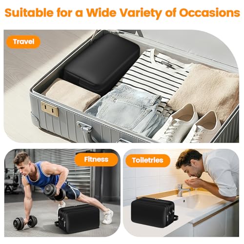 Toiletry Bag for Men, Water-Resistant Mens Toiletry Travel Bag & Tactical Shower Bag, Toiletries Travel Bag Storage for Grooming Accessories, Toiletry Bags for Travel Gym Dorm