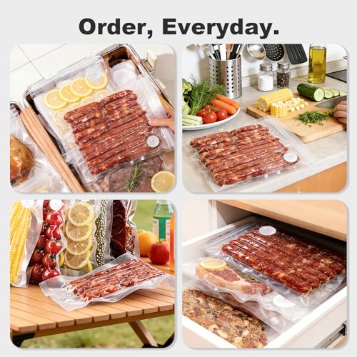 Handheld Vacuum Sealer for Food Storage, Portable Cordless Rechargeable Vacuum Sealer with Reusable Bags, Electric One-Touch Food Sealer for Meal Prep, Sous Vide, Freezer, Travel & RV