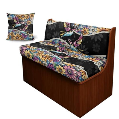 Boho Mandala Hummingbird Print RV Dinette Cushion Covers Washable Sofa Furniture Protector Stretch RV Couch Covers Include 1 Backrest Cover 1 Bench Cover and 1 Pillowcase - color: Boho Mandala Hummingbird