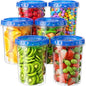 BiuLeon 6 Pack-33oz Freezer Storage Containers, Plastic Food Storage Containers with Twist Top Lids, BPA Free and Reusable Soup Containers with Lid, Microwave and Dishwasher Safe - color: 6Pack-33oz