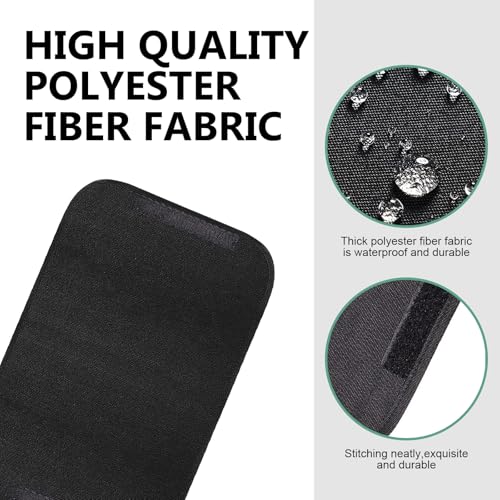 2PCS RV Door Window Shade Cover, Sunproof & Thermal Insulation Door Cover, Windbreak Vehicle Sunshade Privacy Window for Campers, Travel Trailer, Motorhomes, for Traveling, Camping (Black)