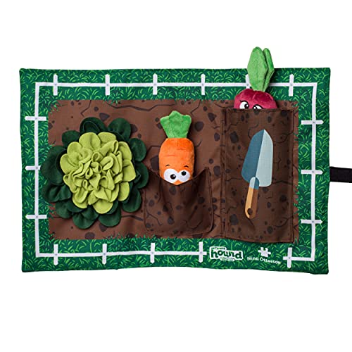 Outward Hound by Nina Ottosson Activity Matz Garden Game Plush Dog Puzzle Mat Dog Enrichment Dog Toy, Level 2 Intermediate, Multicolored - color: Activity Matz Garden