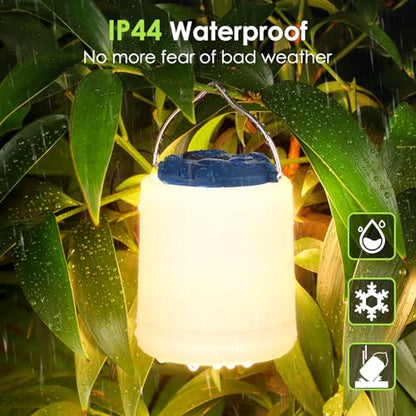 BOBKID LED Camping Lantern, Rechargeable Camping Light, 4 Modes Outdoor Flashlights Lanterns with 1000LM, Water Resistant Portable Emergency Camp Light for Hurricane Hiking Survival Kits - Blue - color: Blue