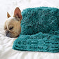 Pet Dog Bed Blankets, Fluffy Fleece Dog Throw Blankets Sleep Mat,Soft Puppy Blankets Cat Kitten, S M L XL,Fuzzy Reversible Sherpa Blanket for Bed, Couch, Sofa, Travel,Washable & Lightweight - color: Teal Blue, size: 30 INCH X20 INCH