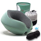 Premium Quality Memory Foam Travel Neck Pillow Bundle - Best Ergonomic Pillow for Airplane Travel, car Ride, Sleeping. Comes with Eye mask, earplugs and Storage Bag. (Imperial Green) - color: Imperial Green