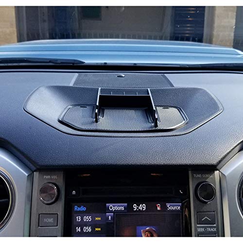 JDMCAR Dash Center Console Table Storage Tray,Instrument Organizer ABS Black Materials Anti-Slip Backing,Dashboard Phone Holder Cradle Compatible with Toyota Tundra 2014-2019 2020 2021 Accessories - size: Fits 2014-2021 Tundra