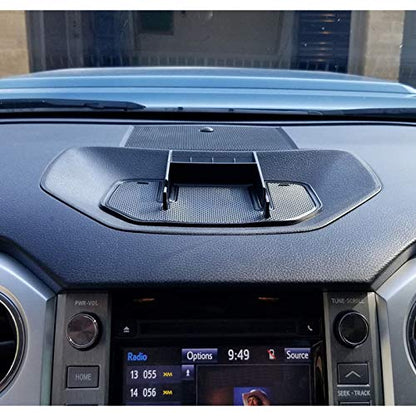 JDMCAR Dash Center Console Table Storage Tray,Instrument Organizer ABS Black Materials Anti-Slip Backing,Dashboard Phone Holder Cradle Compatible with Toyota Tundra 2014-2019 2020 2021 Accessories - size: Fits 2014-2021 Tundra