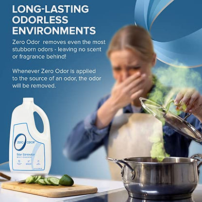 Zero Odor Multi-Purpose Odor Eliminator, Air and Surface Odor Remover for Home, Bathroom, Kitchen, and Closet, Refill, 64 oz, 2-Pack - size: 64 Fl Oz (Pack of 2)