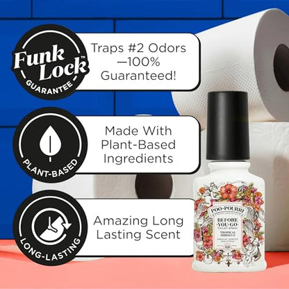 Poo-Pourri Before-You-Go Toilet Spray, Tropical Hibiscus, 2 Fl Oz - Hibiscus, Apricot and Citrus - size: 2 Fl Oz (Pack of 1)