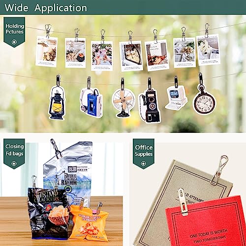 (40 PCS) Stainless Steel Clothes Pins Heavy Duty Outdoor, Mini Laundry Clothespins, Small Metal Bag Chip Clips, Food Packages, Clothesline Sock Snack Clips, PHYDELU - size: 40pcs small size Clothes Pins