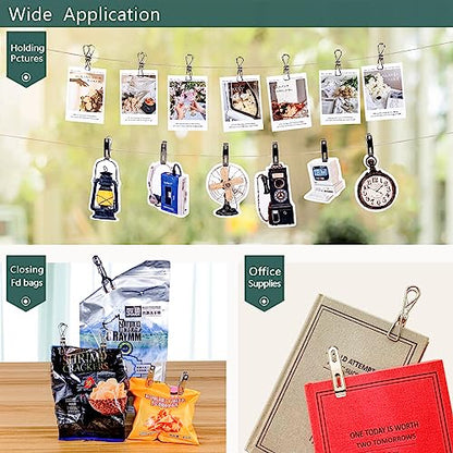 (40 PCS) Stainless Steel Clothes Pins Heavy Duty Outdoor, Mini Laundry Clothespins, Small Metal Bag Chip Clips, Food Packages, Clothesline Sock Snack Clips, PHYDELU - size: 40pcs small size Clothes Pins