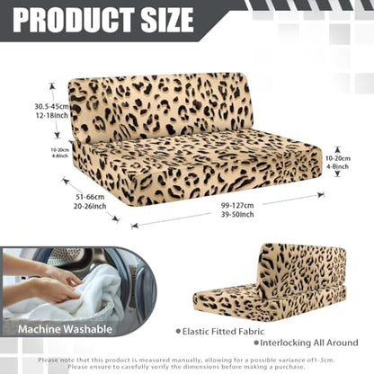 RV Dinette Cushion Covers Brown Leopard Stretch Camper Couch Cover with Seat Covers and Backrest Cushions, Camper Seat Protector Dinette Booth Sofa Slipcover for Rv - color: Brown Leopard
