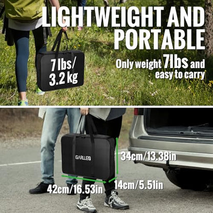 GARLLEN Folding Camping Table 176LBS Capacity, 4 Adjustable Height Roll-up Camping Table with Carrying Bag, Portable Aluminum Picnic Table for BBQ, Cooking, Outdoor, Tabletop 35" L x 16" W - size: Tabletop Size: 35"L x 16"W