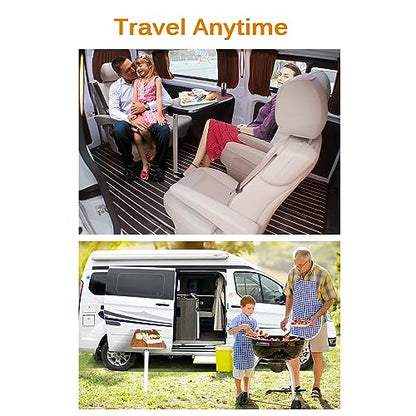 Foldable RV Wall Mount Dining Table, Compact Folding Table with Legs for Campervan & Motorhome, Space-Saving Furniture (Color: A)