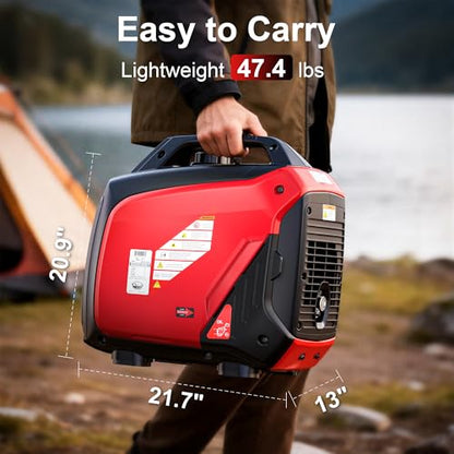 All-Power 3300W Portable Inverter Generator: Quiet Small Gasoline Generator RV Ready CO-Sensor ECO Mode EPA Compliant 4-Stroke 143cc Gas Powered Emergency Backup for Outdoor Camping Home Use