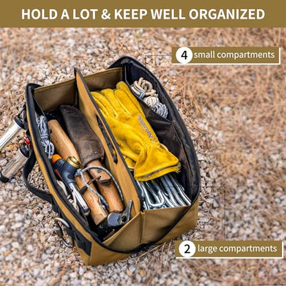 Naturehike Folding Tool Bag, Multifunctional Tool Storage Bag, Zippered Duffel Bag, Water Repellent Origanizer - color: Autumn Brown