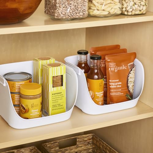 YouCopia ShelfBin Stacking Pantry Bins, 2-Pack, Stackable Storage Basket Organizers for Kitchen and Cabinet Organization - size: Stacking Bins
