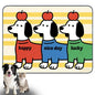 Nuxovilar Pet Dog Supplies Food Mat Cheerful Pup-Printed Polyester (23.62×17.71 inches) Bowl Water Spill Pad Feeding Gear for Living Room, Pantry, Pet Space - color: Mi07691