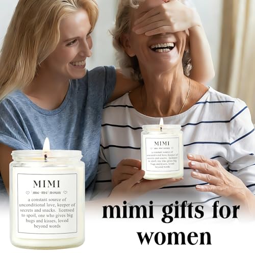 Funny Mimi Gifts, Birthday Mothers Day Christmas Gift for Mimi Grandma & Grandmother, Unique Present Ideas - Lavender Scented Candle - style: MIMI