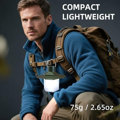 Rechargeable LED Camping Lantern, Stepless Dimming Camping Lights with 1000LM, Camping Essential with 2 Light Modes, IPX4 Waterproof Tent Lights, Portable Flashlight for Power Outages, Hiking