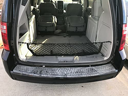 Rear Trunk Organizer Cargo Net for Dodge Grand Caravan 2008-2020 – Envelope Style Cargo Net for Van - Premium Mesh Elastic Car Trunk Organizer - Compatible with Grand Caravan