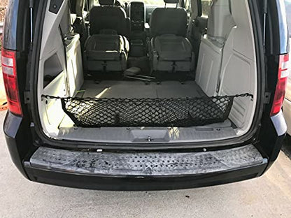 Rear Trunk Organizer Cargo Net for Dodge Grand Caravan 2008-2020 – Envelope Style Cargo Net for Van - Premium Mesh Elastic Car Trunk Organizer - Compatible with Grand Caravan