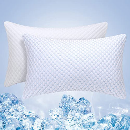 OSBED Shredded Memory Foam Pillows King Size 2 Pack | Neck pain relief, supportive, odorless, cooling pillow, adjustable, washable, CertiPUR-US hypoallergenic adult pillow - size: King (Pack of 2)